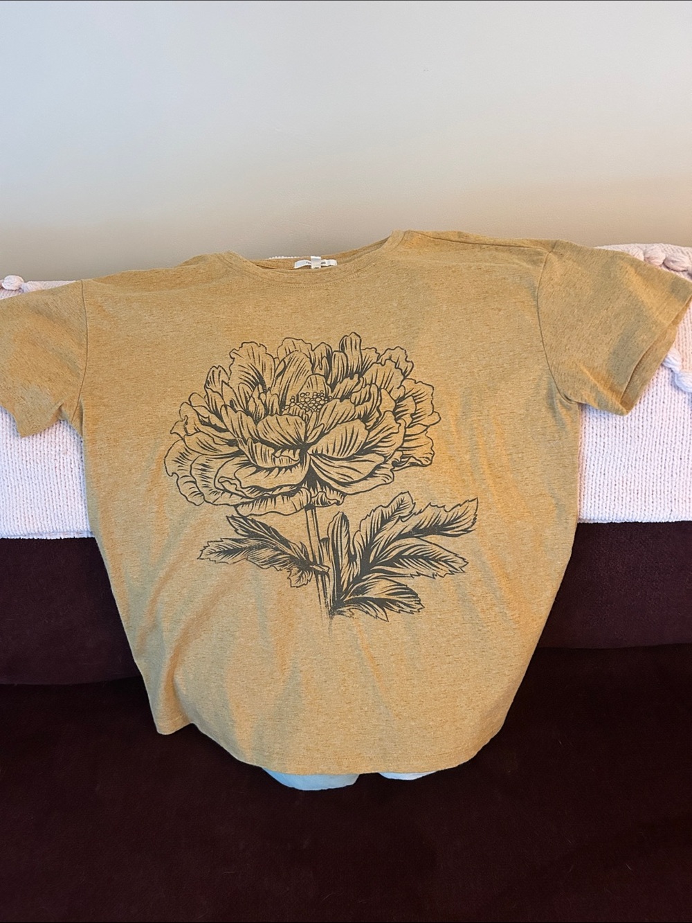Maurices Mustard Yellow Graphic Tee